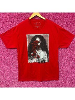 H.E.R Flowers Portrait Tshirt size large